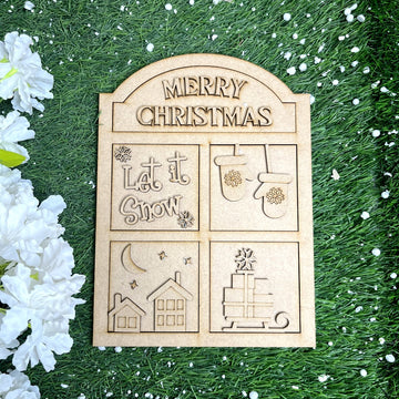 3D Christmas Wall Decor Panel Layered